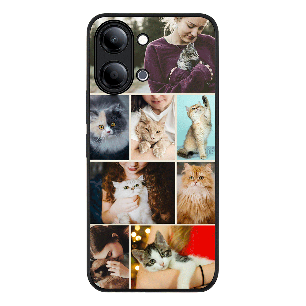 Personalised Photo Collage Grid Pet Cat, Phone Case - Vivo