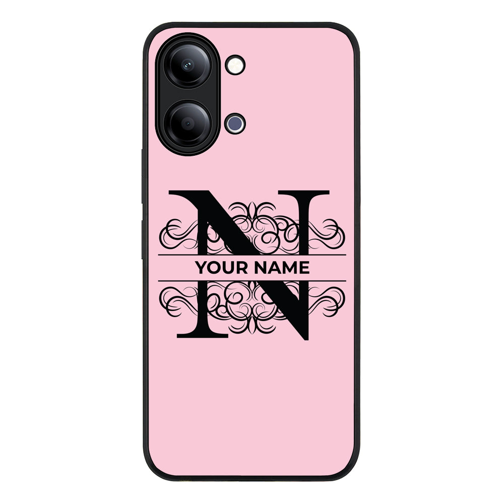Split Floral Initial Phone Case - Vivo