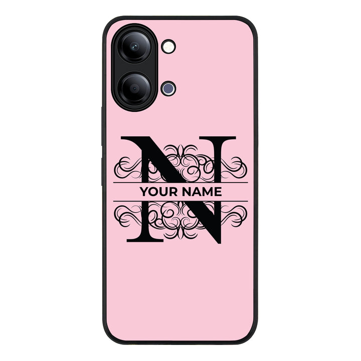 Split Floral Initial Phone Case - Vivo