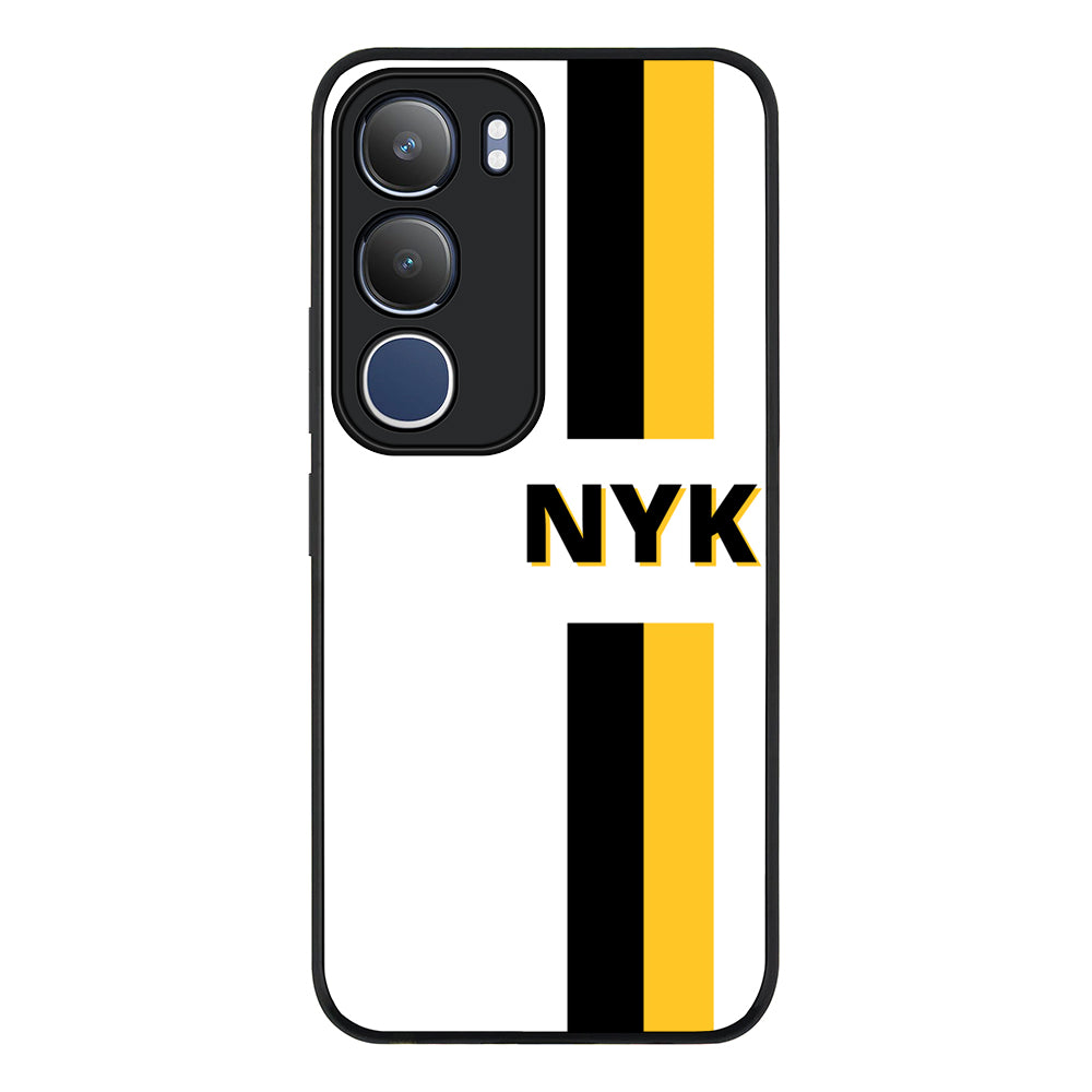 Custom Striped Monogram Phone Case - Vivo