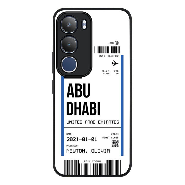 Custom Flight Boarding Pass Ticket Phone Case - Vivo