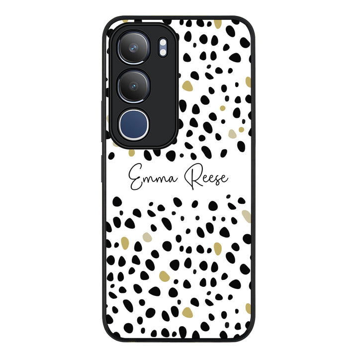 Pebble Multi Color Custom Text, My Name Phone Case - Vivo