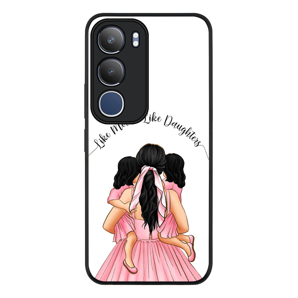 Mother 2 daughters Custom Clipart, Text Phone Case - Vivo