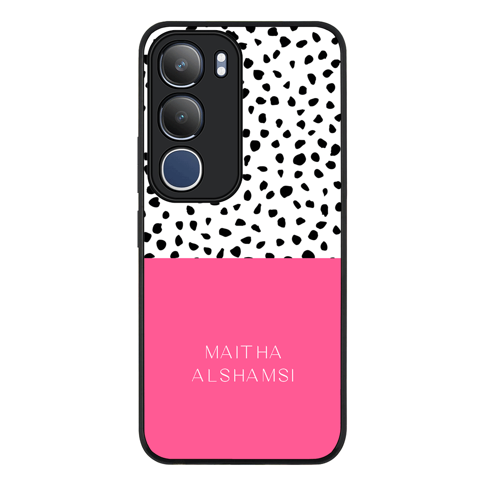 Personalized Text Colorful Spotted Dotted, Phone Case - Vivo