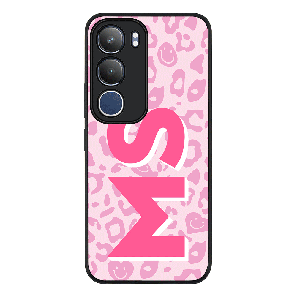 Custom Monogram Initial 3D Shadow Text Seamless Pattern, Phone Case - Vivo