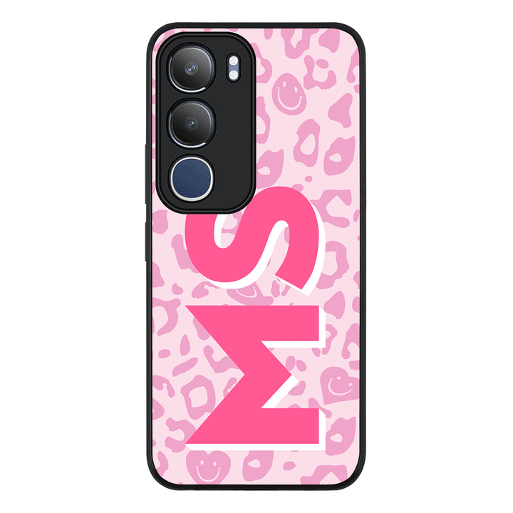 Custom Monogram Initial 3D Shadow Text Seamless Pattern, Phone Case - Vivo