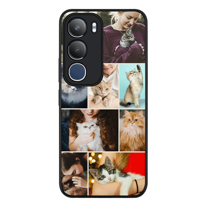 Personalised Photo Collage Grid Pet Cat, Phone Case - Vivo