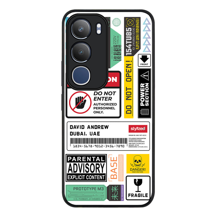 Personalized Name Shipping Label Sticker, Phone Case - Vivo