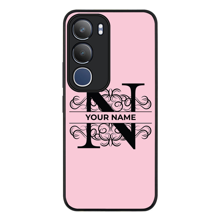 Split Floral Initial Phone Case - Vivo