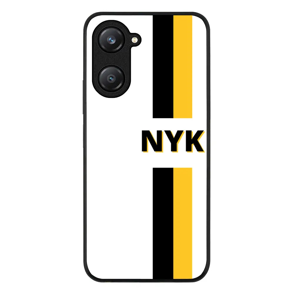 Vivo Y28s 5G / Y18 4G / Y03 4G / Rugged Black Custom Striped Monogram Phone Case - Vivo - Stylizedd.com