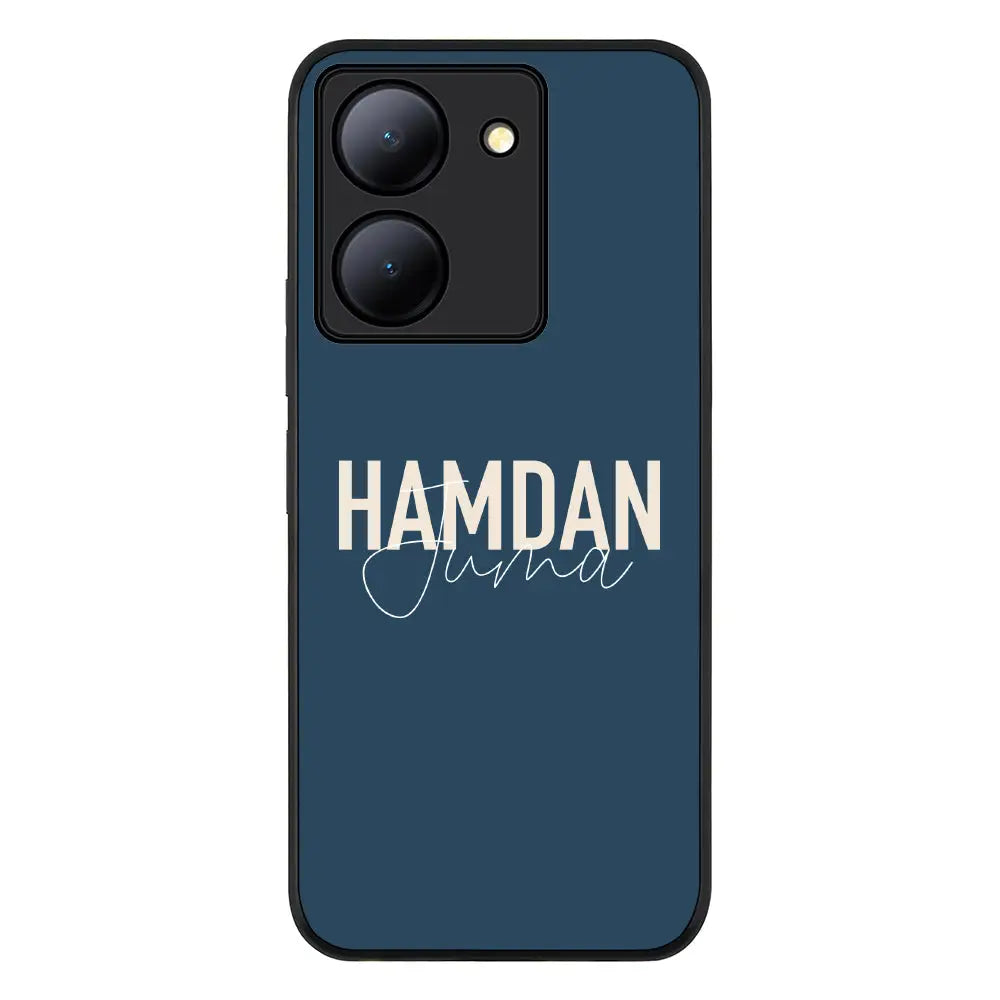 Vivo Y36 / Vivo Y36 5G / Rugged Black Phone Case Personalized Name Horizontal, Phone Case - Vivo - Stylizedd