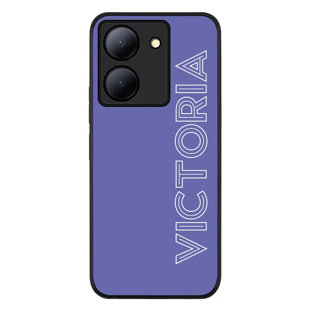 Vivo Y36 / Vivo Y36 5G / Rugged Black Personalized Name, Custom Phone Case - Vivo - Stylizedd.com