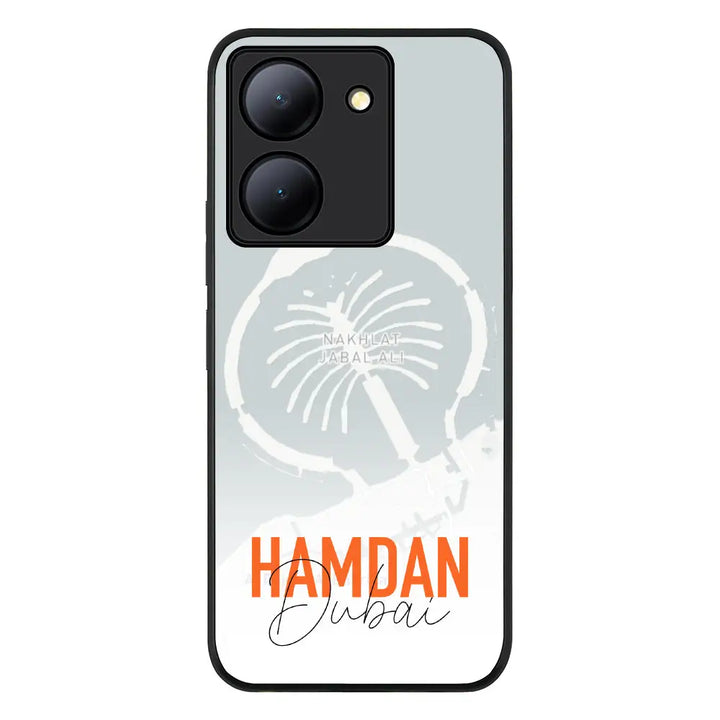 Vivo Y36 / Vivo Y36 5G / Rugged Black Personalized Location Map & Name, Phone Case - Vivo - Stylizedd.com