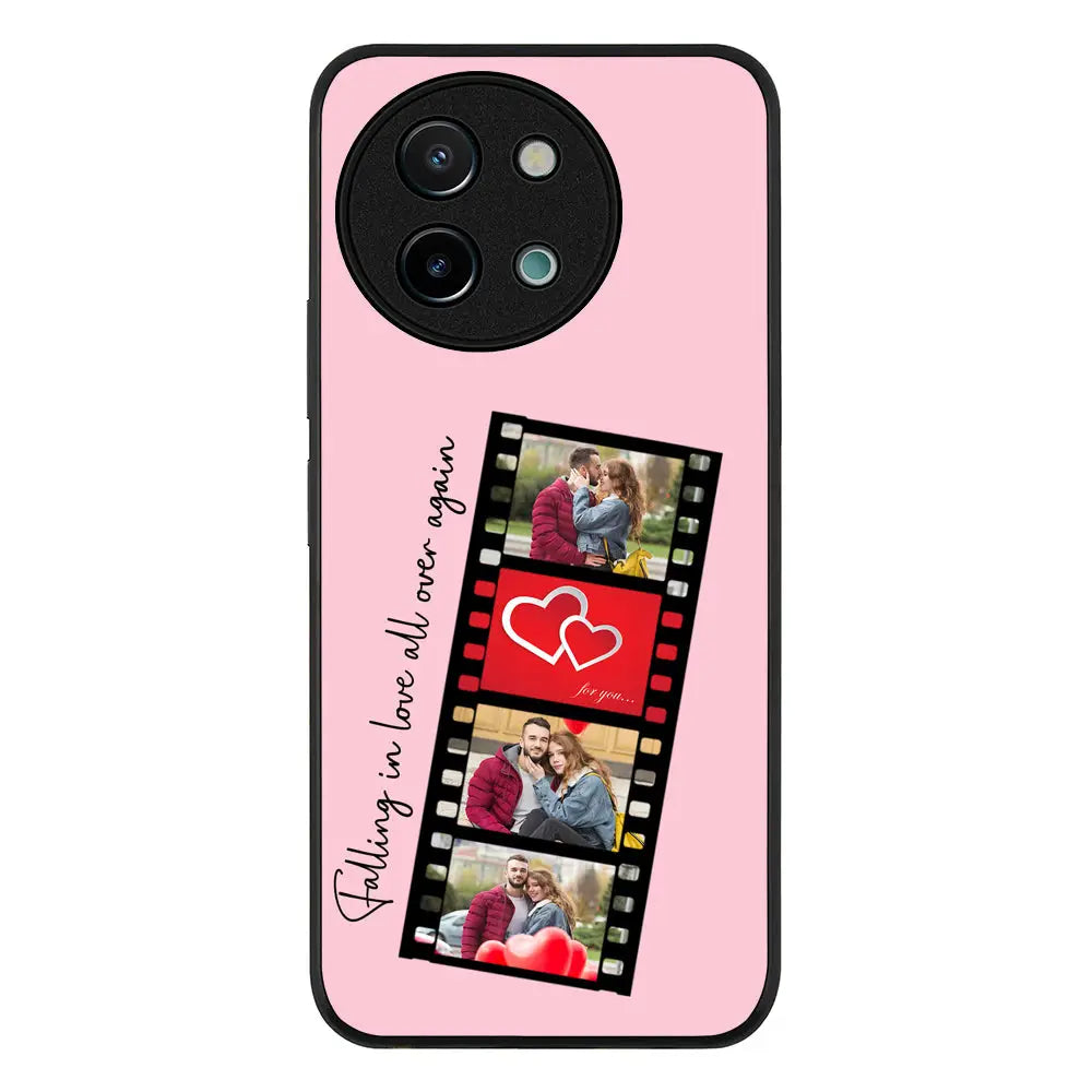 Vivo Y38 / Y58 / Y200i / T3x / Rugged Black Custom Valentine Photo Film Strips, Phone Case - Vivo - Stylizedd.com