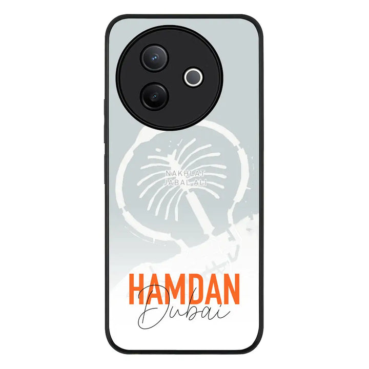 Personalized Location Map & Name Phone Case - Vivo - Y39 5G / Y300i / Rugged Black - Stylizedd