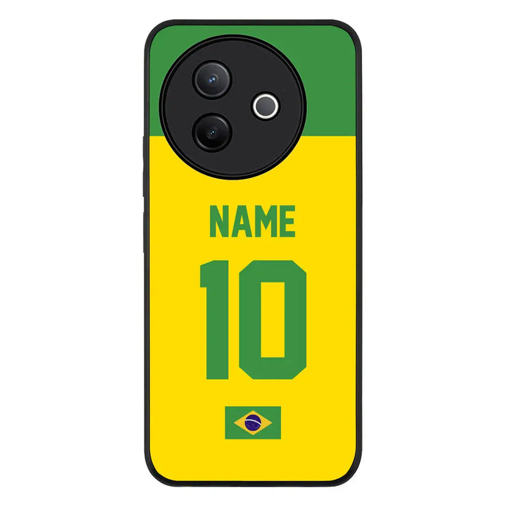 Personalized Football Jersey Phone Case Custom Name & Number - Vivo - Y39 5G / Y300i / Rugged Black