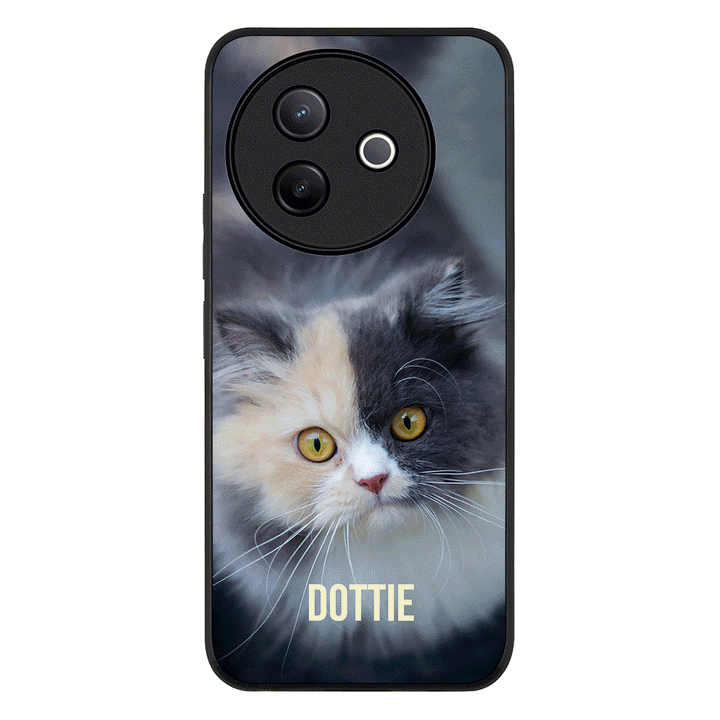 Personalized Pet Cat Phone Case - Vivo - Y39 5G / Y300i / Rugged Black - Stylizedd