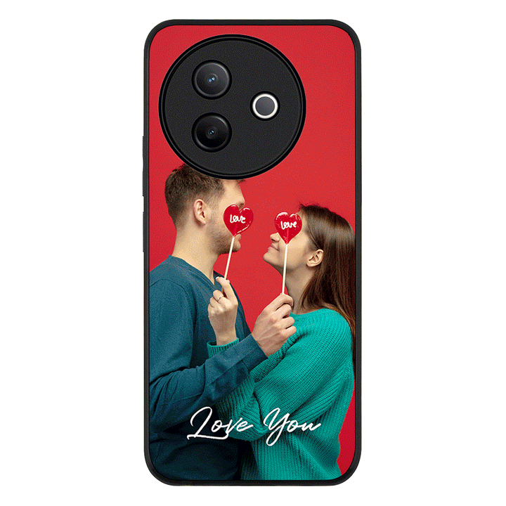Custom Photo Valentine Phone Case - Vivo - Y39 5G / Y300i / Rugged Black - Stylizedd
