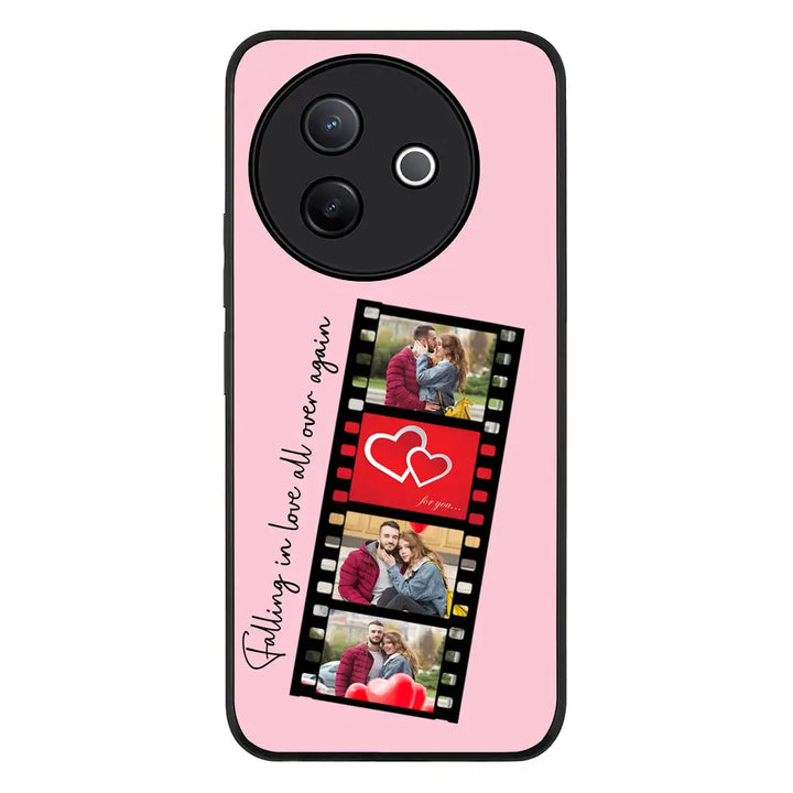 Custom Valentine Photo Film Strips Phone Case - Vivo - Y39 5G / Y300i / Rugged Black - Stylizedd