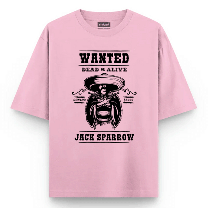 Custom Wanted Western T-shirt - Oversize - Pink / XS - T-Shirt