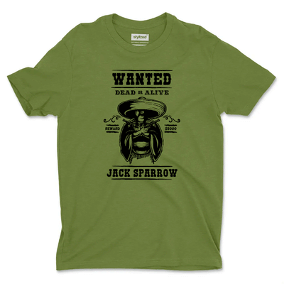 Custom Wanted Western T - shirt - Classic - Military Green / XS - T - Shirt