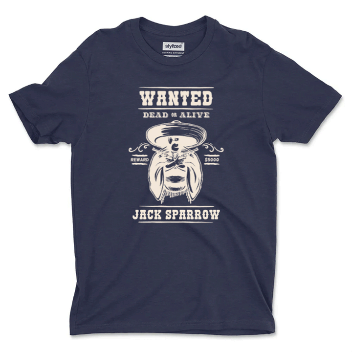 Custom Wanted Western T - shirt - Classic - Navy Blue / XS - T - Shirt