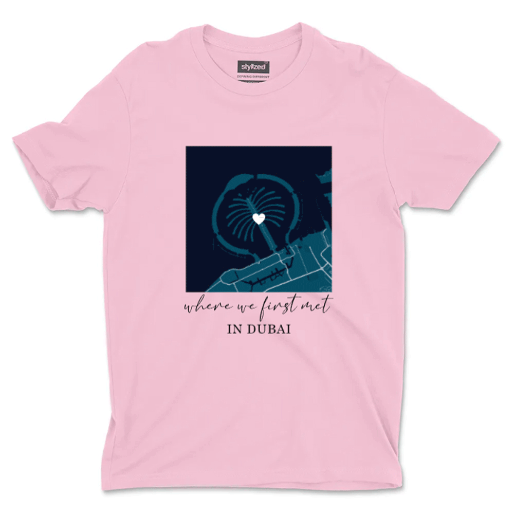 Custom Where We Met T - shirt - Classic - Pink / XS - T - Shirt