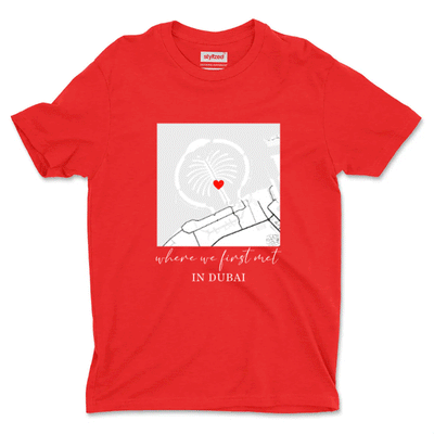 Custom Where We Met T - shirt - Classic - Red / XS - T - Shirt