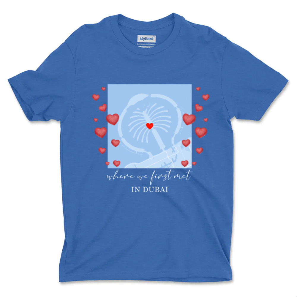 Custom Where We Met T - shirt - Classic - Royal Blue / XS - T - Shirt