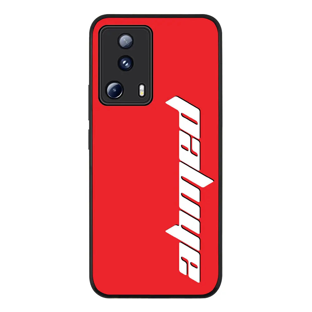 Custom Text Vertical Name Phone Case - Xiaomi - 13 Lite 5G / Civi 2 / Rugged Black - Stylizedd