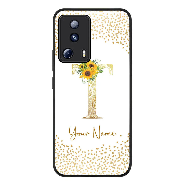 Xiaomi 13 Lite 5G / Xiaomi Civi 2 5G / Rugged Black Phone Case Floral Mandala Initial Phone Case - Xiaomi - Stylizedd