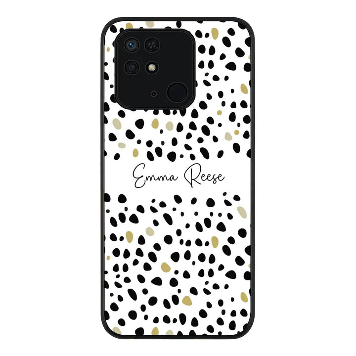 Redmi 10C 4G / Rugged Black Pebble Multi Color Custom Text, My Name Phone Case - Redmi - Stylizedd.com