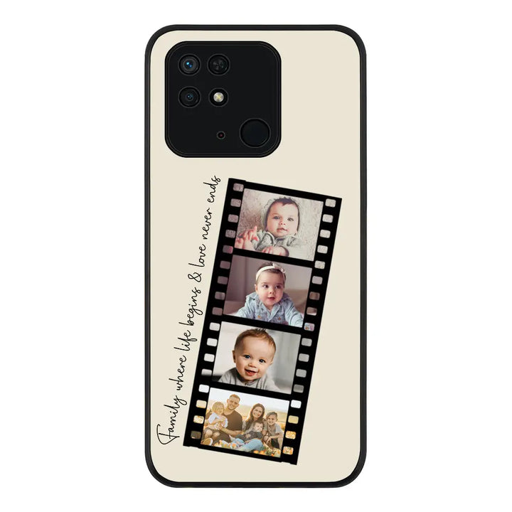 Redmi 10C 4G / Rugged Black Custom Film Strips Personalised Movie Strip, Phone Case - Redmi - Stylizedd.com