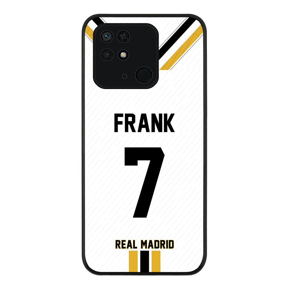 Redmi 10C 4G / Rugged Black Personalized Football Clubs Jersey Phone Case Custom Name & Number - Redmi - Stylizedd.com