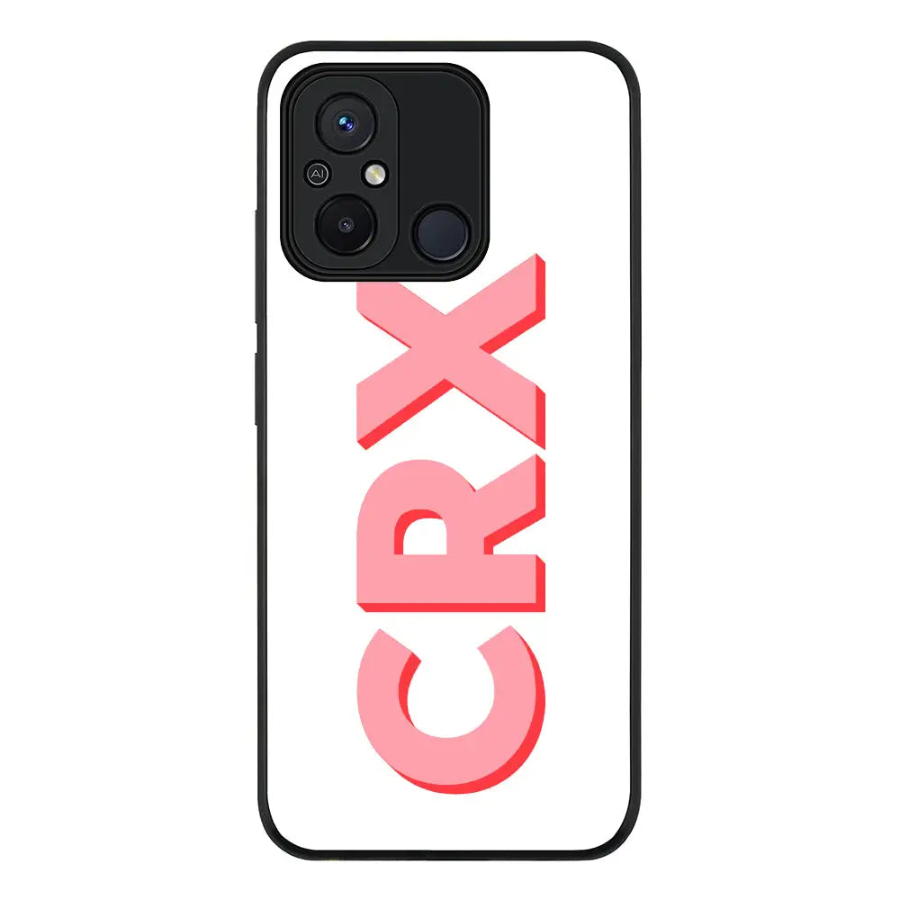 Redmi 12C 4G / Rugged Black Phone Case Personalized Monogram Initial 3D Shadow Text Phone Case - Redmi - Stylizedd