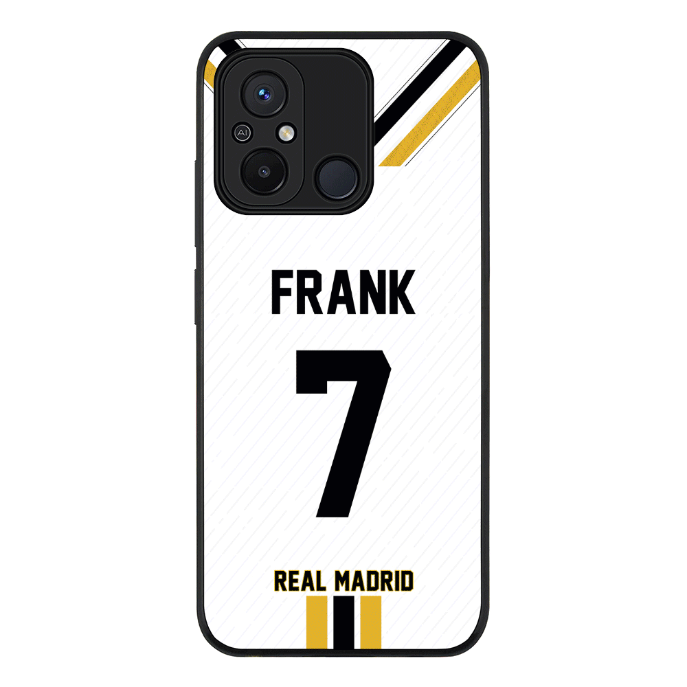 Redmi 12C 4G / Rugged Black Personalized Football Clubs Jersey Phone Case Custom Name & Number - Redmi - Stylizedd.com