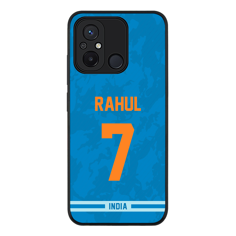 Redmi 12C 4G / Rugged Black Personalized Cricket Jersey Phone Case Custom Name & Number - Redmi - Stylizedd.com
