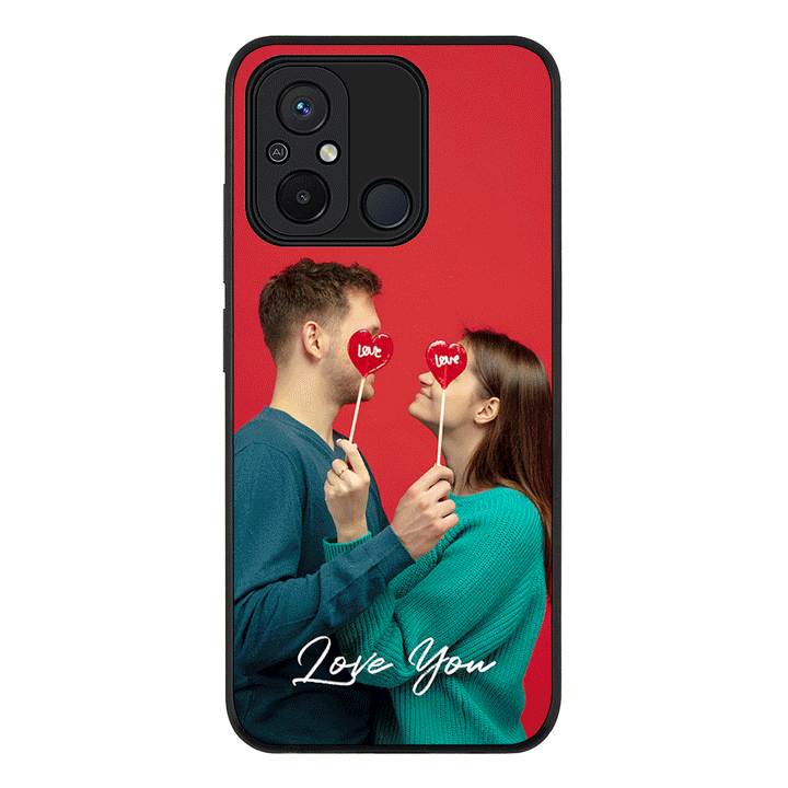 Redmi 12C 4G / Rugged Black Custom Photo Valentine, Phone Case - Redmi - Stylizedd.com