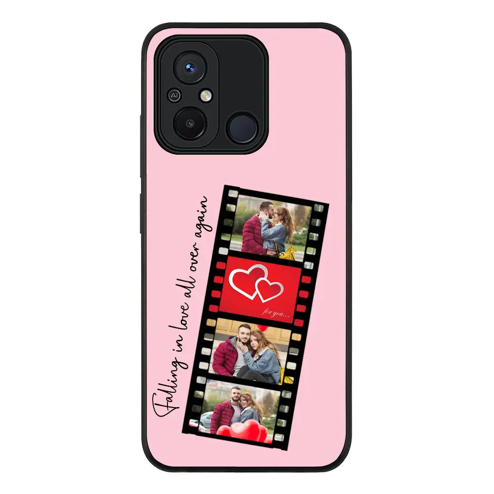 Redmi 12C 4G / Rugged Black Custom Valentine Photo Film Strips, Phone Case - Redmi - Stylizedd.com