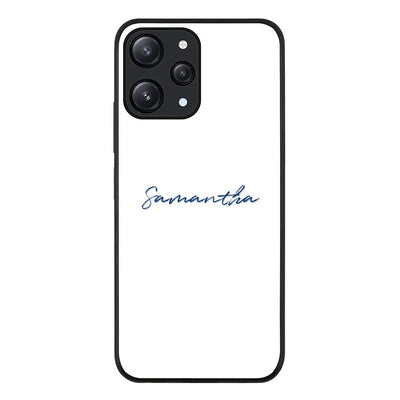 Custom Text My Name Phone Case - Redmi - 12 4G / Rugged Black - Stylizedd