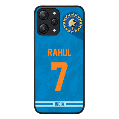 Redmi 12 4G / Rugged Black Personalized Cricket Jersey Phone Case Custom Name & Number - Redmi - Stylizedd.com