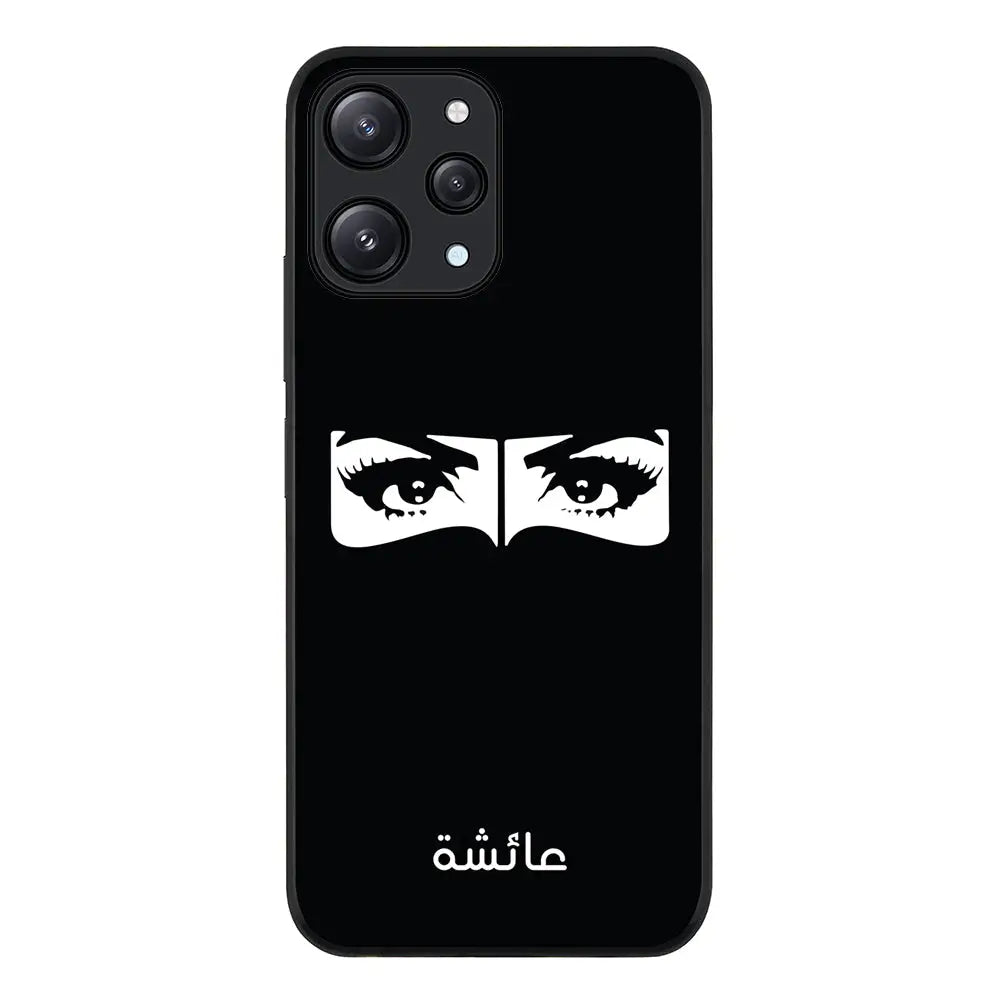 Redmi 12 4G / Rugged Black Custom Name Niqabi Eye, Phone Casee - Redmi - Stylizedd.com