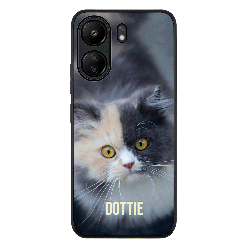 Personalized Pet Cat Phone Case - Redmi - 13C 4G / Rugged Black - Stylizedd