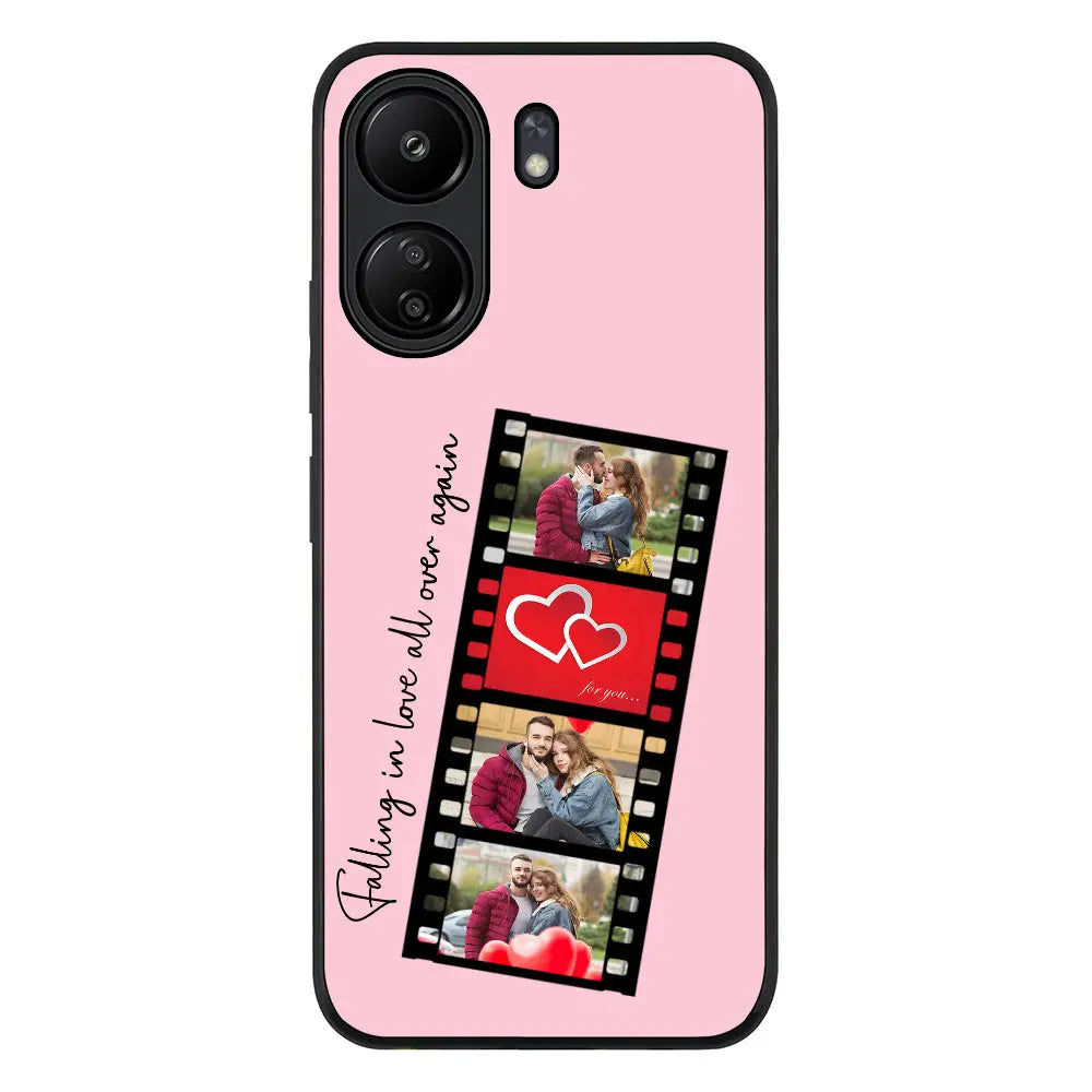 Redmi 13C 4G / Rugged Black Custom Valentine Photo Film Strips, Phone Case - Redmi - Stylizedd.com