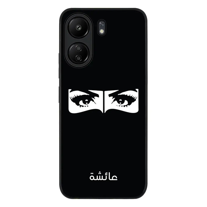 Redmi 13C 4G / Rugged Black Custom Name Niqabi Eye, Phone Casee - Redmi - Stylizedd.com