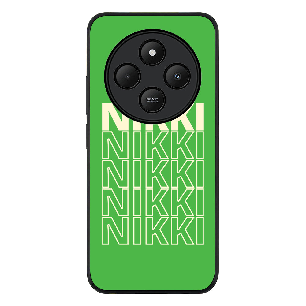 Redmi 14C / 14R / Rugged Black Repeated Monogram Phone Case - Redmi - Stylizedd.com