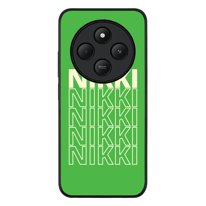Redmi 14C / 14R / Rugged Black Repeated Monogram Phone Case - Redmi - Stylizedd.com