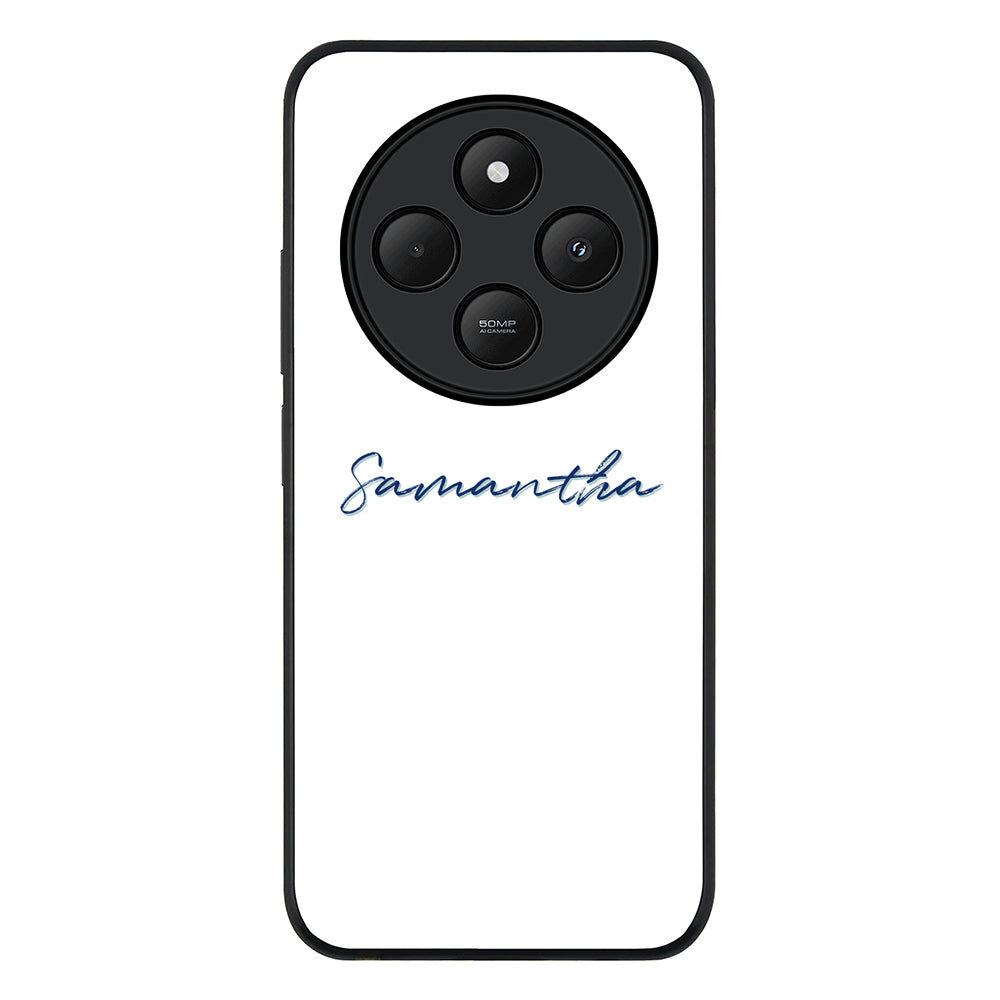 Redmi 14C / 14R / Rugged Black Custom Text, My Name Phone Case - Redmi - Stylizedd.com