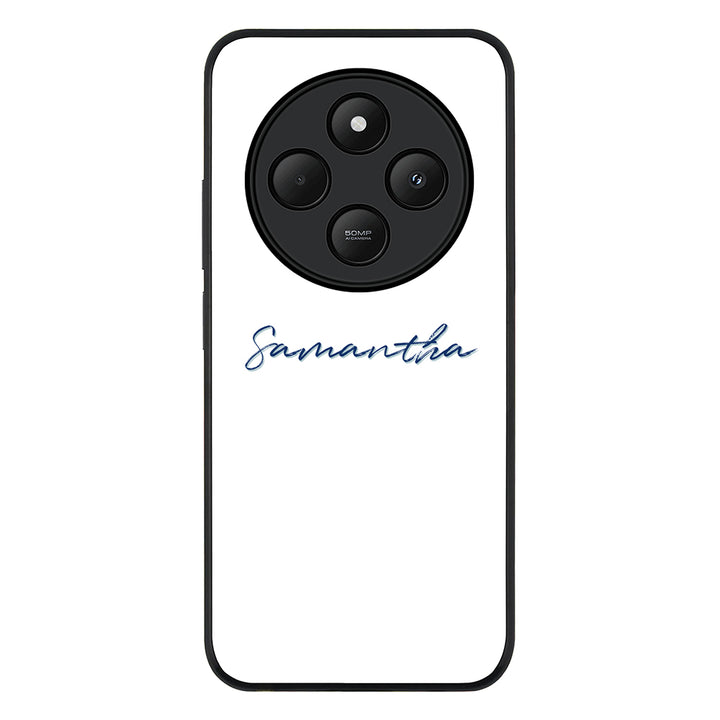 Redmi 14C / 14R / Rugged Black Custom Text, My Name Phone Case - Redmi - Stylizedd.com