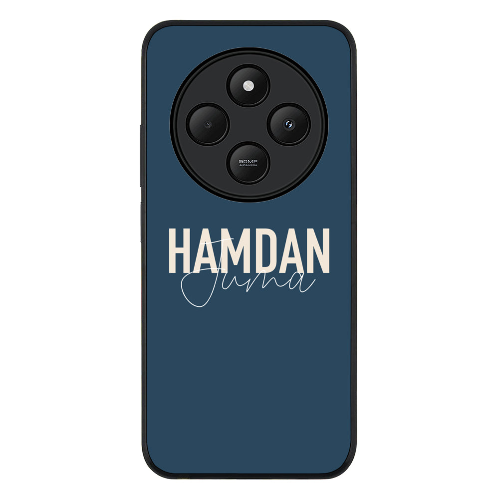 Redmi 14C / 14R / Rugged Black Personalized Name Horizontal, Phone Case - Redmi - Stylizedd.com
